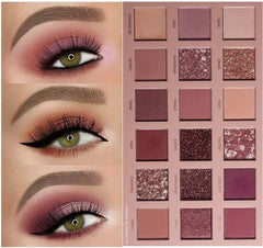 18 Colors Matte & Glitter Eyeshadow Palette | Long-Lasting Pigmented Eye Makeup Kit with Mirror – Party & Bridal Look