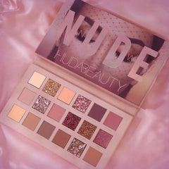 RoseLuxe Glam Nude Palette | 18 Matte, Shimmer & Sparkling Glitter Shades